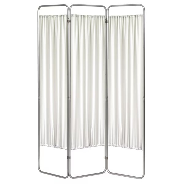 3 Section Economy Privacy Screen with Fabric Panels, Frost, Omnimed, Mfr#: 153093-45